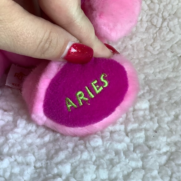RUSS Berrie Plush Pink Aries Zodiac Bear Star Scopes Stuffed Animal Toy w Tags - Picture 2 of 12